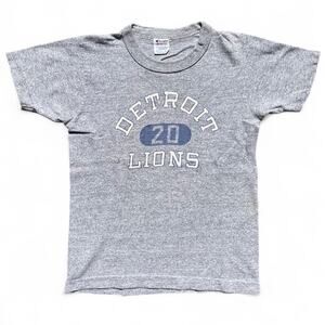 Vintage Detroit Lions Champion Triblend Gray T Shirt Baby Tee Yth M Football NFL
